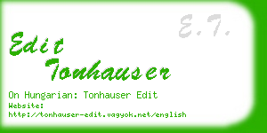 edit tonhauser business card